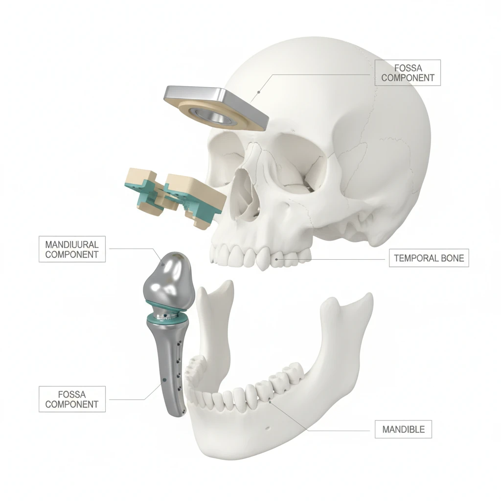 پروتز سفارشی CAD/CAM برای تعویض مفصل TMJ در درمان جراحی انکیلوز مفصل فک