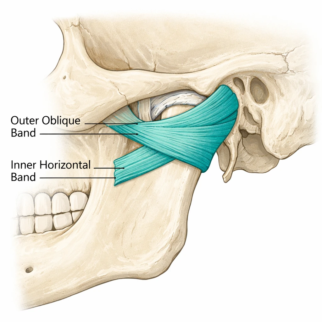 لیگامان تمپورومندیبولار TMJ و باندهای آن