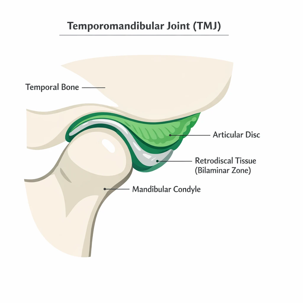TMJ articular disc و ساختار دیسک مفصل گیجگاهی فکی